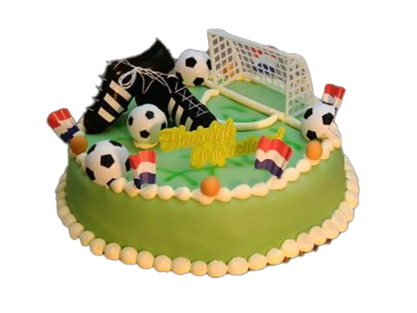 Ronde voetbaltaart